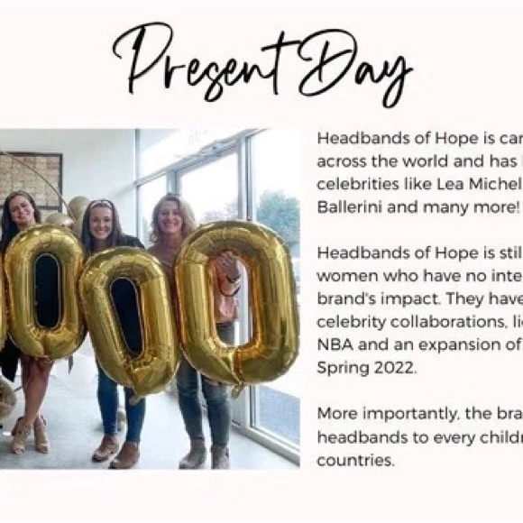 Headbands of Hope Set of 2 Gold and Navy Floral - Picture 2 of 16